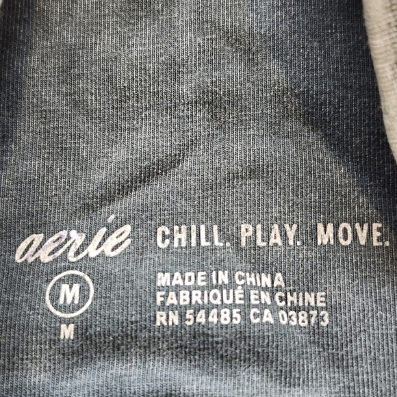 Aerie Size Medium High-Rise Lace-Up Gray Jeans - Picture 8 of 9